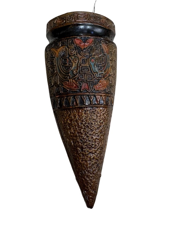 Vintage Other - Vintage Black Majolica Pottery Wall Pocket Vases  20s 30s 40s